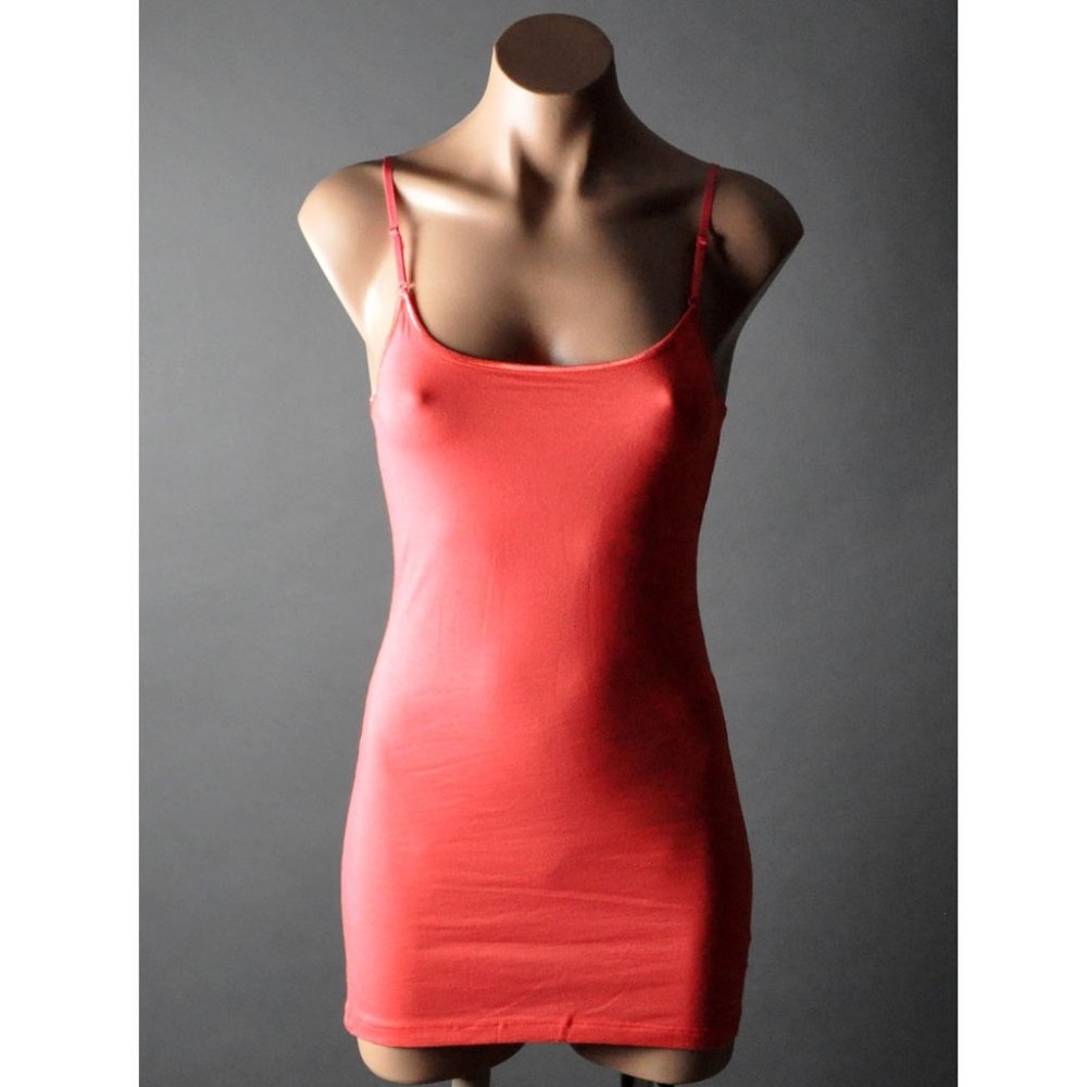 Coral Casual Womens Spaghettis Strap CAMI TANK TOP Basic Layering Camisole S M L